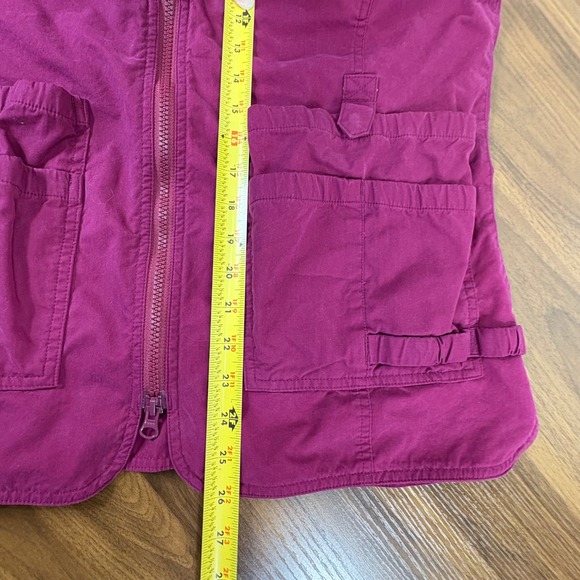 Duluth Trading Co Women Vest Magenta Pink Zip Pockets Utility Hunt Fish Garden L - Picture 12 of 13